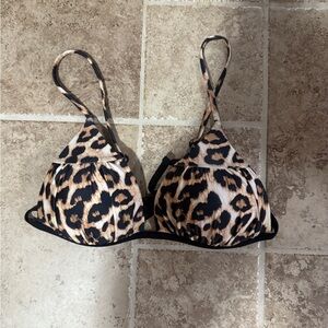 SHEIN Leopard Print Swim Bra